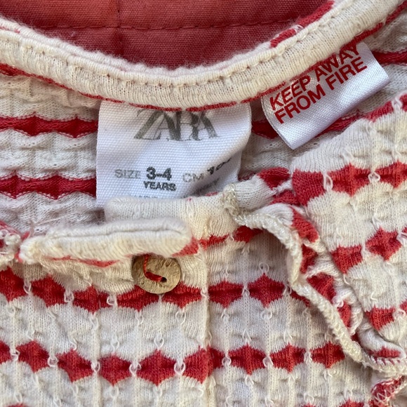 Zara print dress size 3-4 - Picture 3 of 3